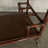 Rattan and cane server