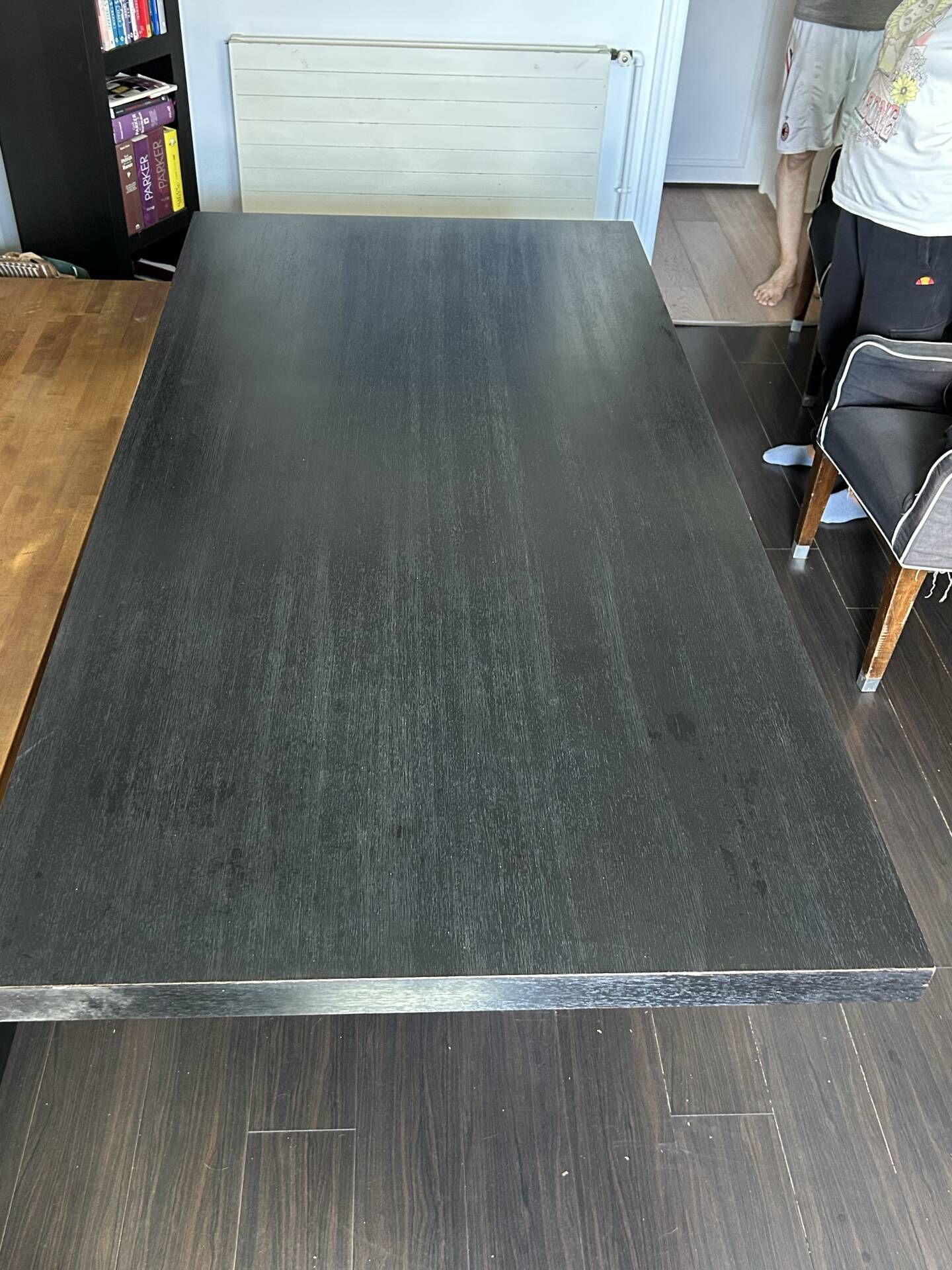 Table à manger Armani Casa - ginza- chêne noirci - 210x105cm