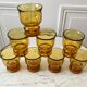 Lot de 8 verres ambrés pernod vintage années 70