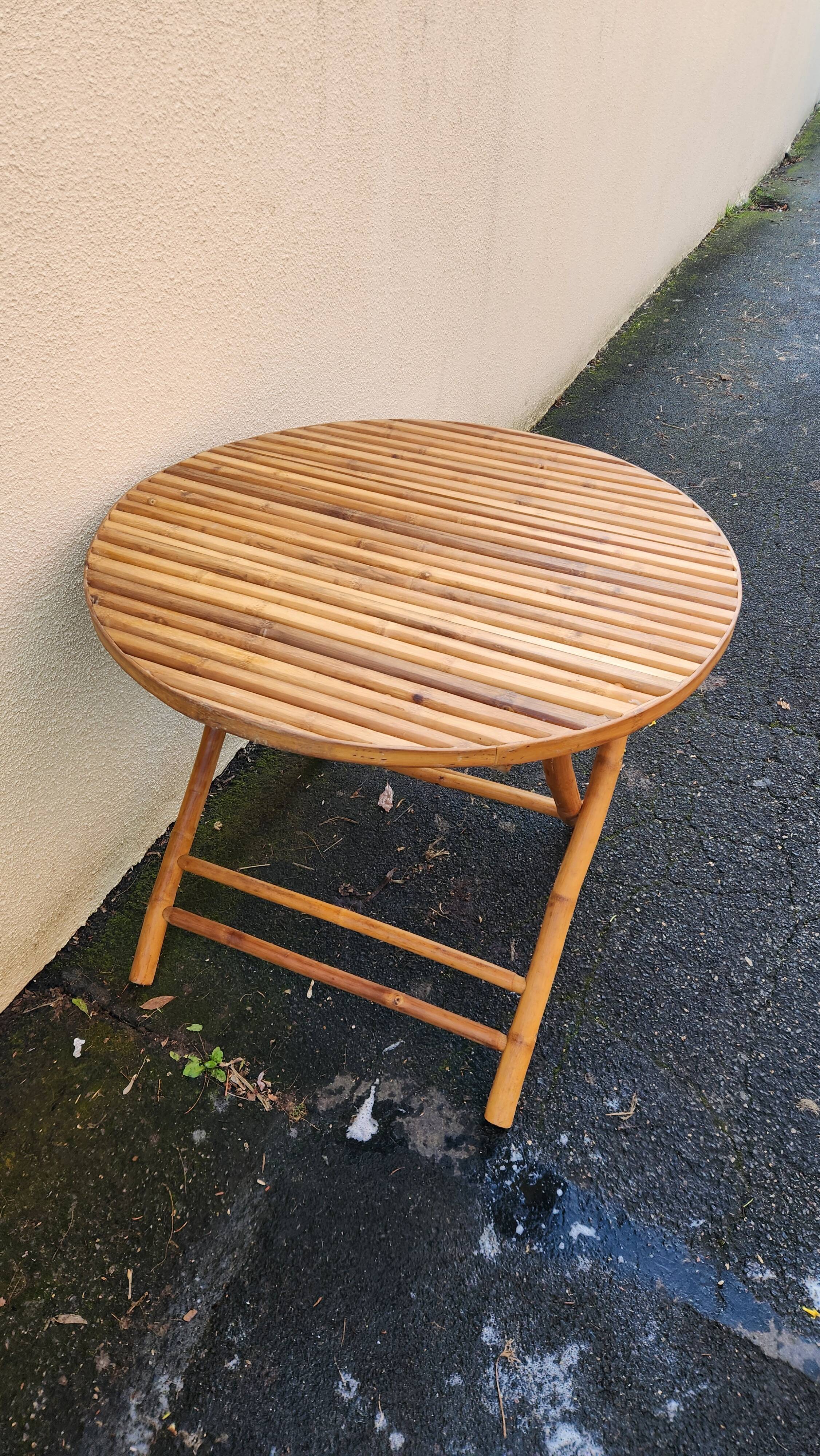 Bamboo table and chair set