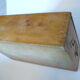 Wooden storage box marked "with a golden hammer"