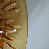 Vereco Sunflower amber plates – 8 vintage pieces (4 dinner plates, 4 dessert plates)