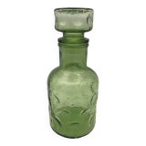 CARAFE Vintage en VERRE Vert de style Empoli à effet 24,5 cm
