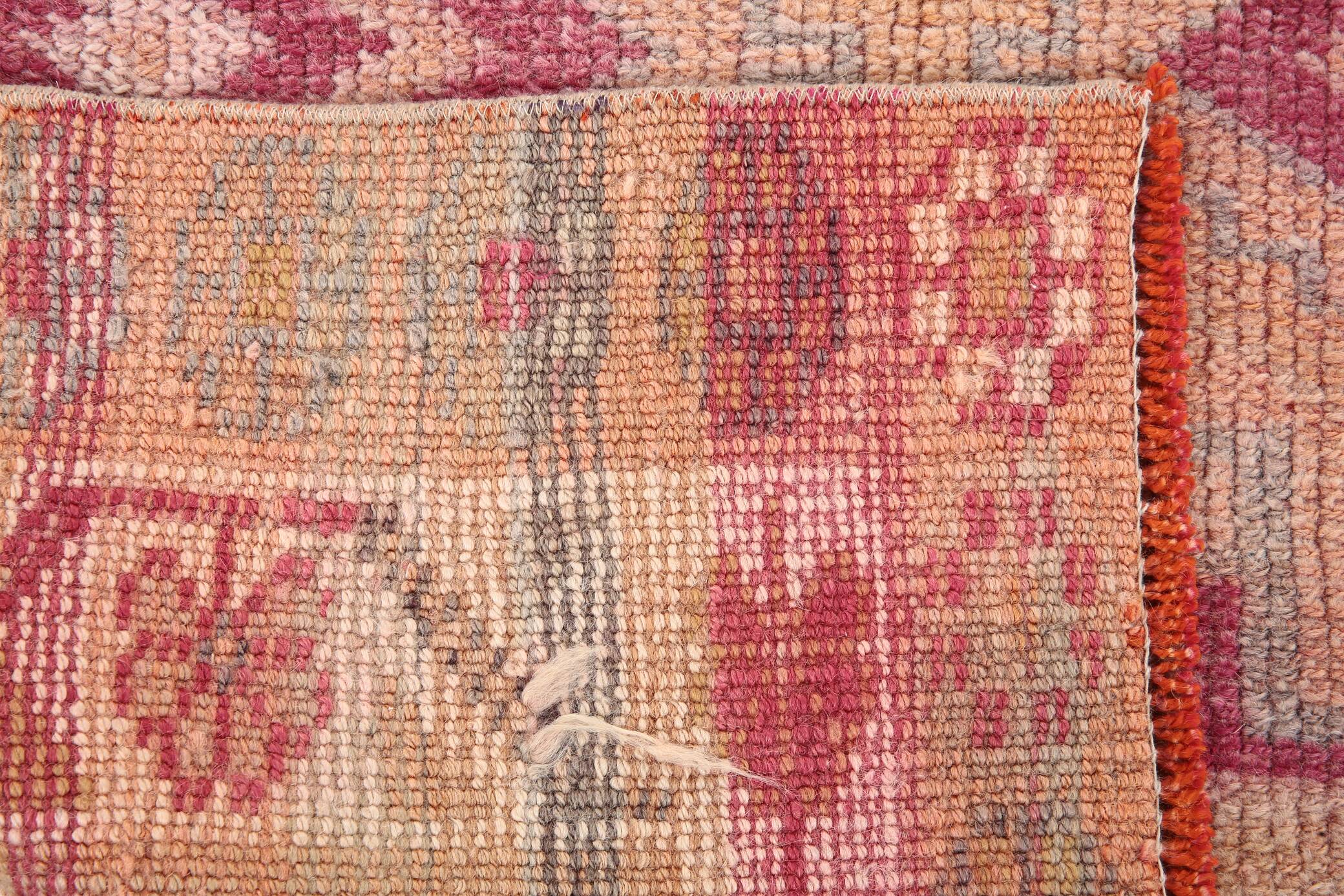 3X12 Pale Red & Pink Soft Turkish Vintage Runner Rug