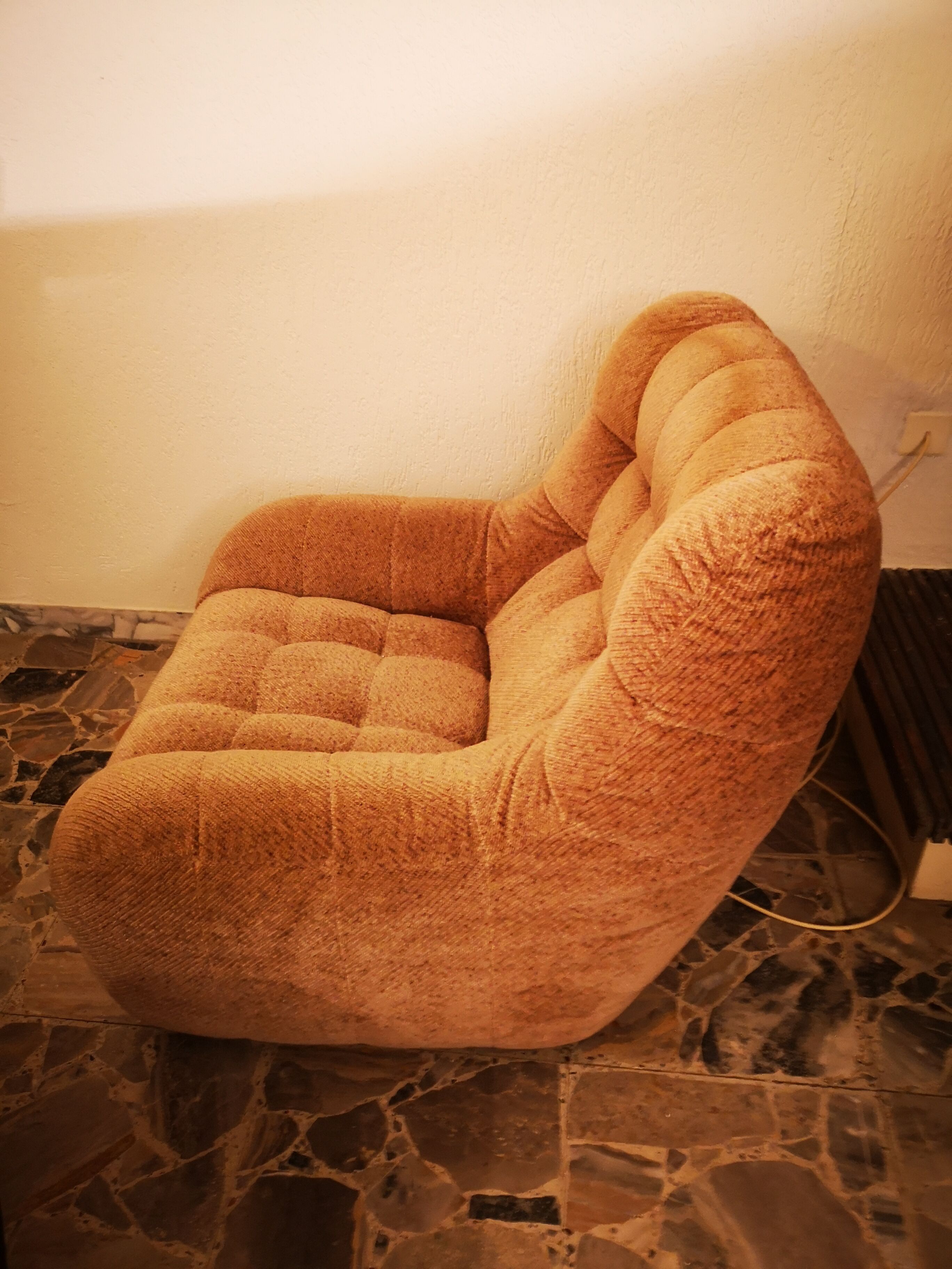 Vintage velvet armchair