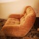 Fauteuil en velours vintage