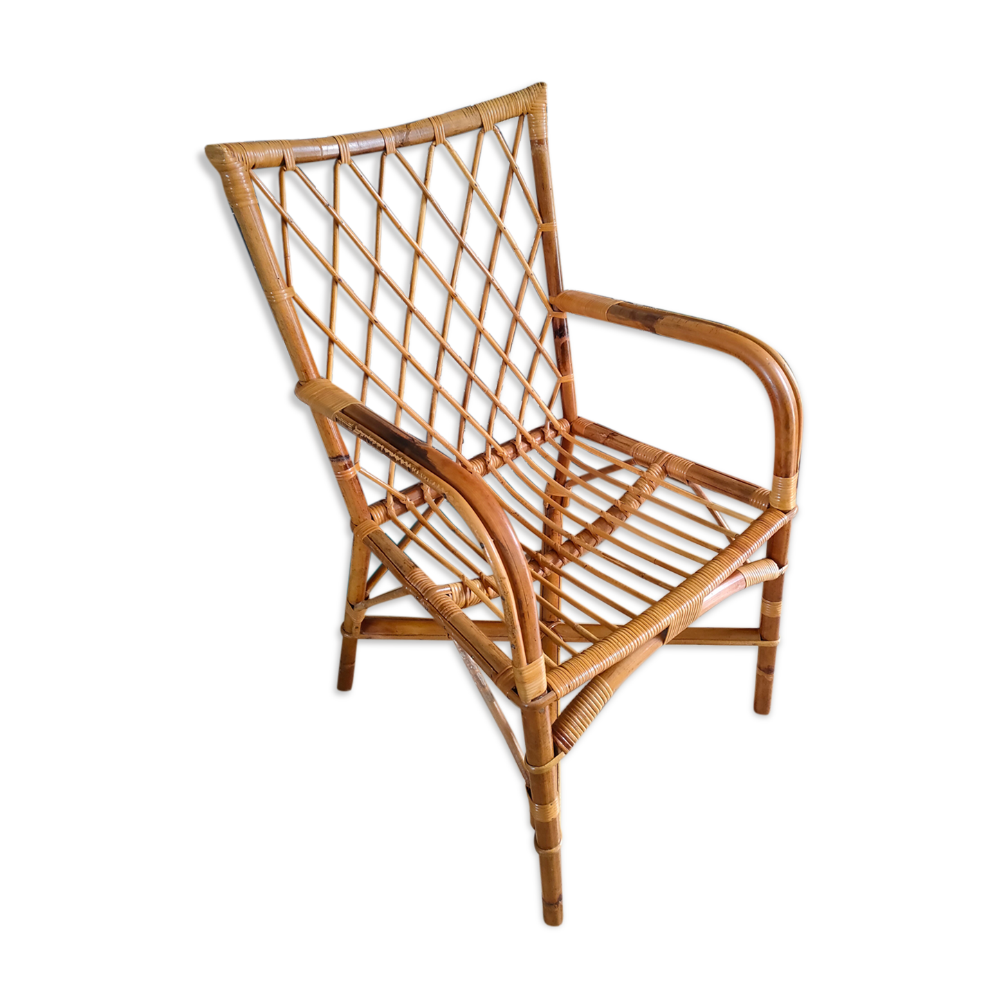 Rattan armchair
