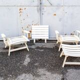 Folding garden chairs by Carlo Hauner for BFC, 1960s, set of 4.