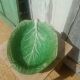 Vintage cabbage decorated earthenware salad bowl