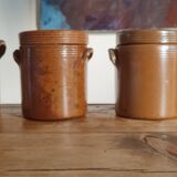 Set of 4 stoneware grease pots