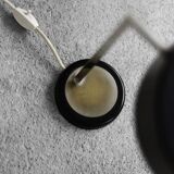 Vintage black metal desk lamp, minimalist modern German mid-century from the 1960s.