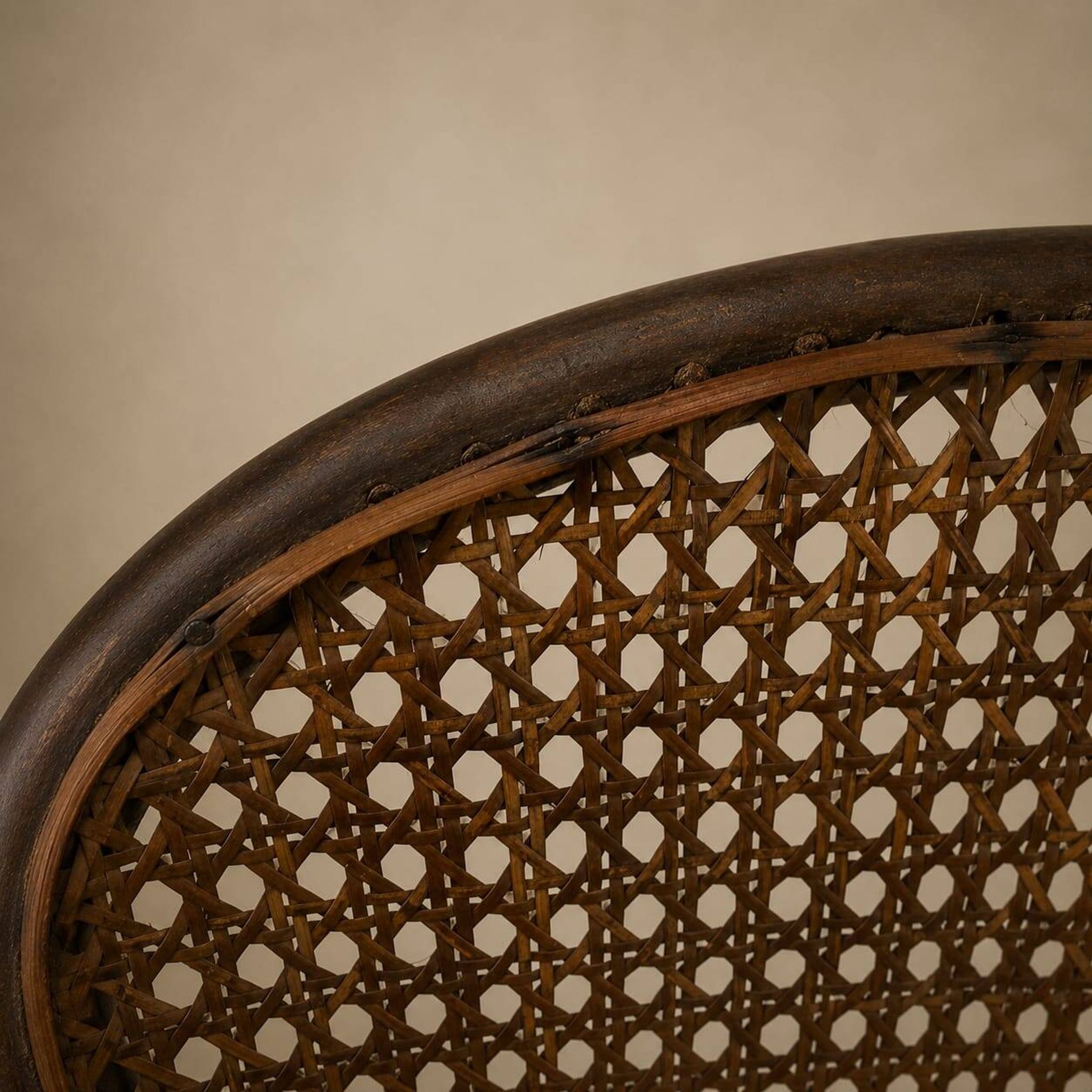 Bentwood and cane nursing chair by J&J Kohn, 1910