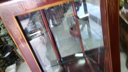 Asian lacquer display cabinet
