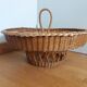 Aperitif basket for glasses and bottles in rattan wicker