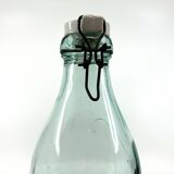 Large "Mercur" glass bottle with ceramic stopper • 2L • 1930