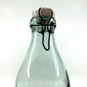 Grande bouteille "Mercur" en verre et bouchon en céramique • 2L • 1930