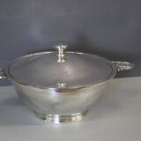 Silver-plated soup tureen with marine anchor design