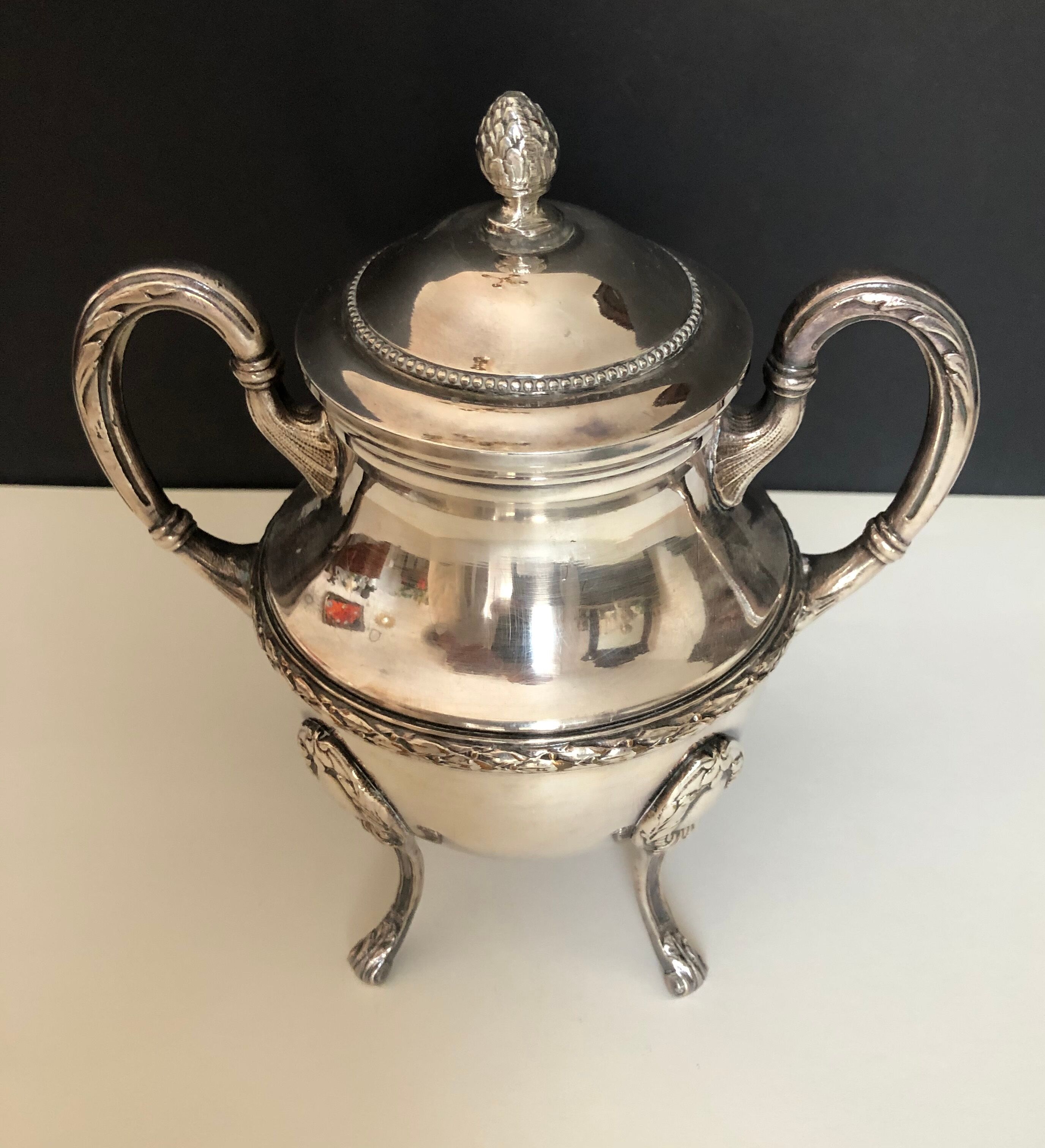 Silver metal coffee service