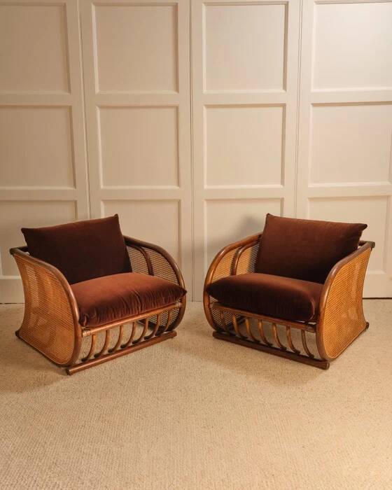Fauteuils italiens en bambou - 1970