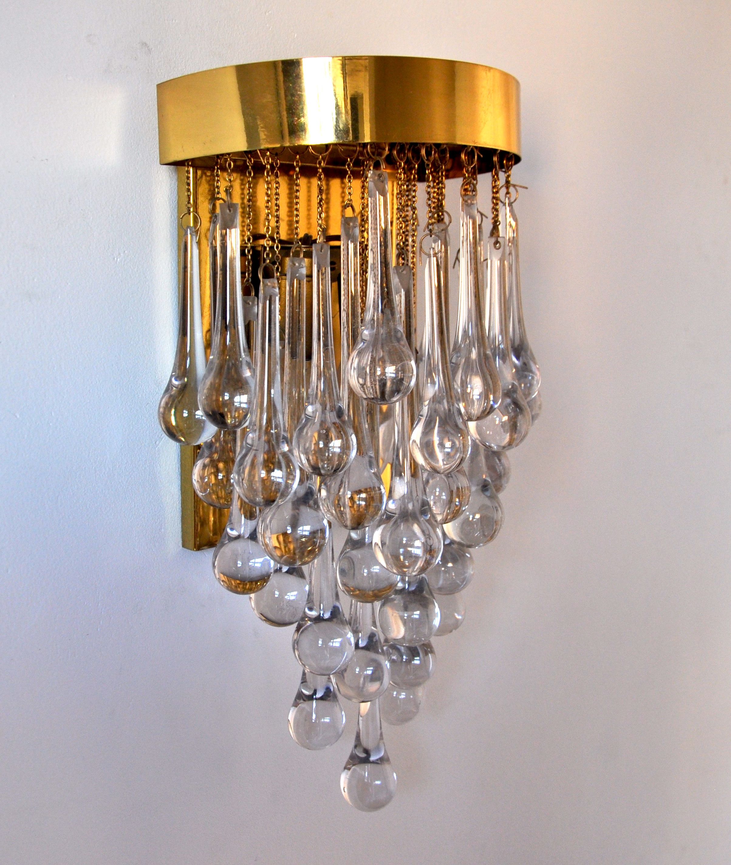 Wall lamp drops of glass of Paolo Venini 1960