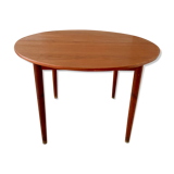 Round teak dining table Scandinavian design