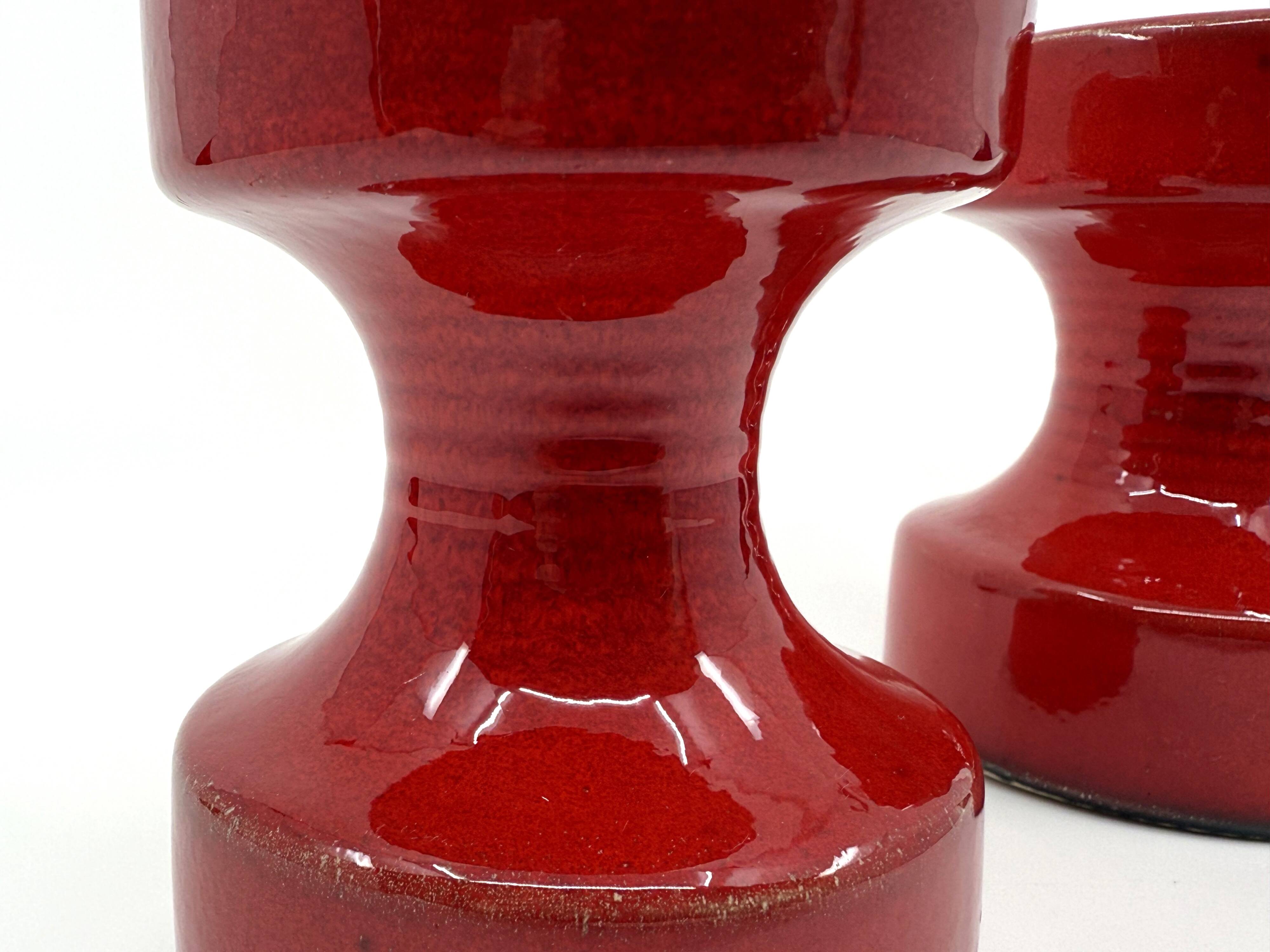 2 Steuler ceramic candle holders • Design Cari Zalloni • Circa 60-70
