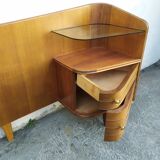 Vintage headboards and bedside tables