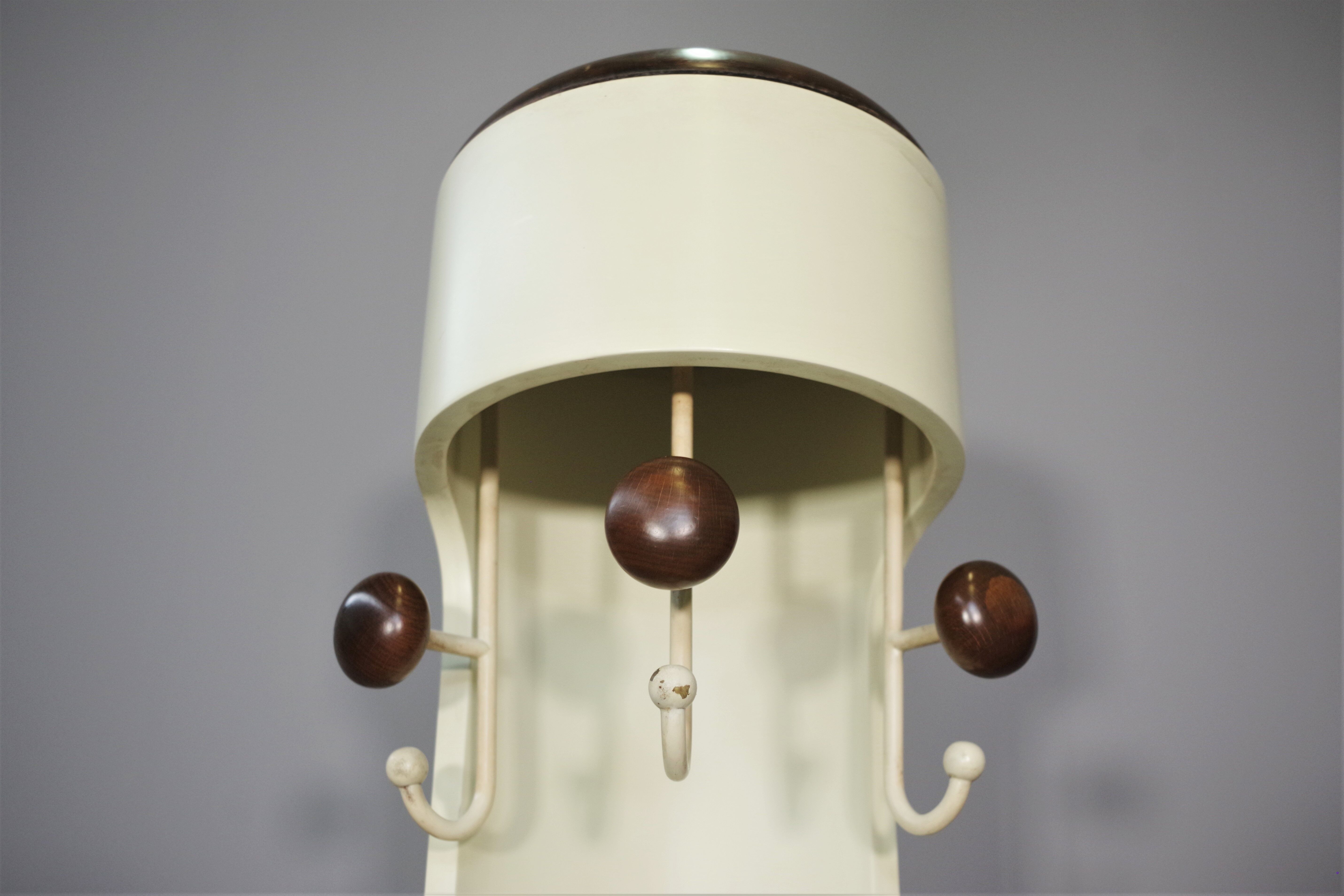 Column coat rack with umbrella stand 60s