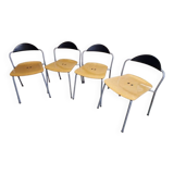 Vico Magistretti for Fritz Hansen - Set of 4 beech chairs MB9918