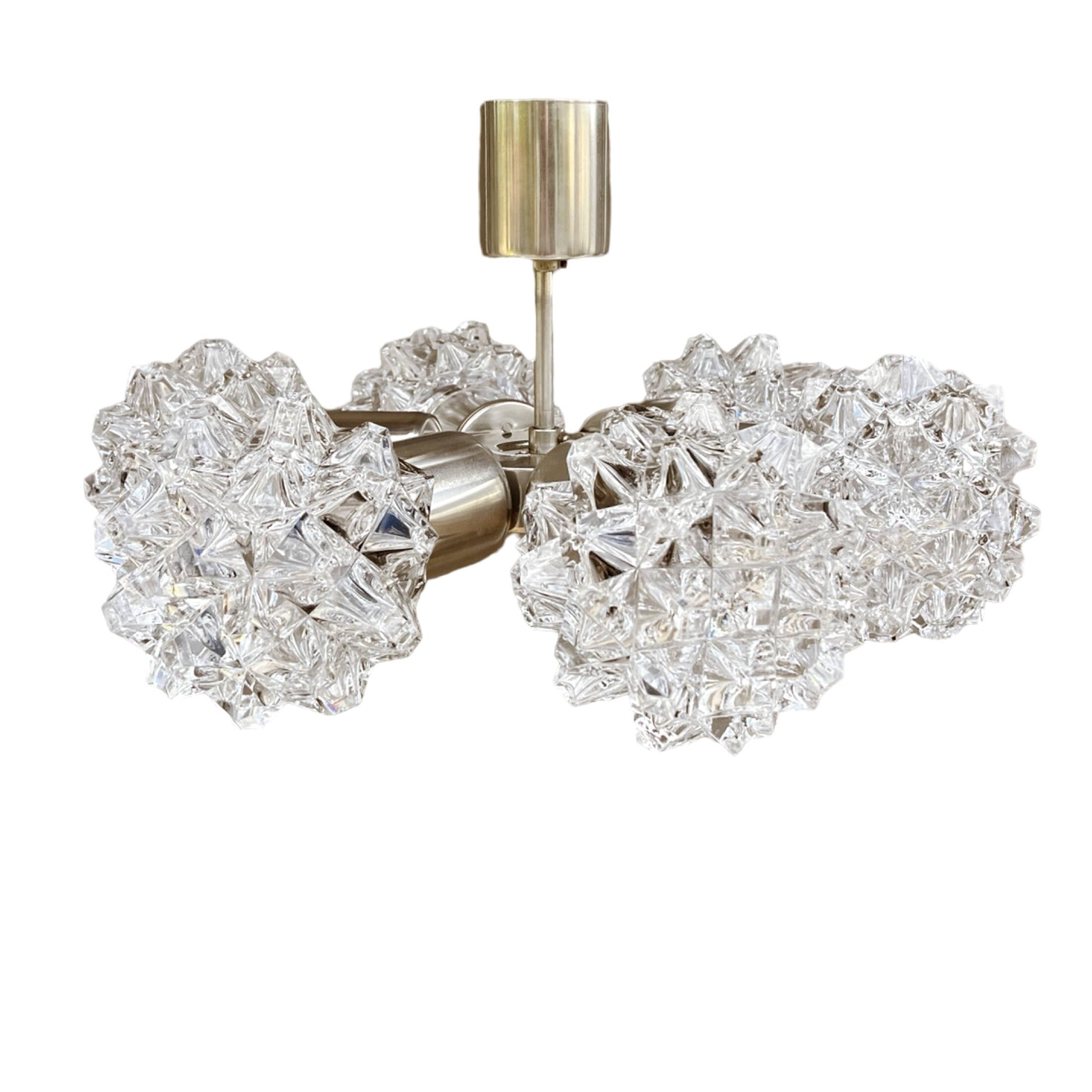 Sputnik chandelier, Kamenicky Senov, Czechoslovakia, 1970s.