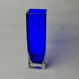 Vase sommerso by Petr hora, blue glass, Czech Republic, 1970