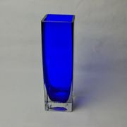 Vase sommerso by Petr hora, blue glass, Czech Republic, 1970