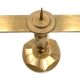 Brutalist brass pair of candle holders, France 1970