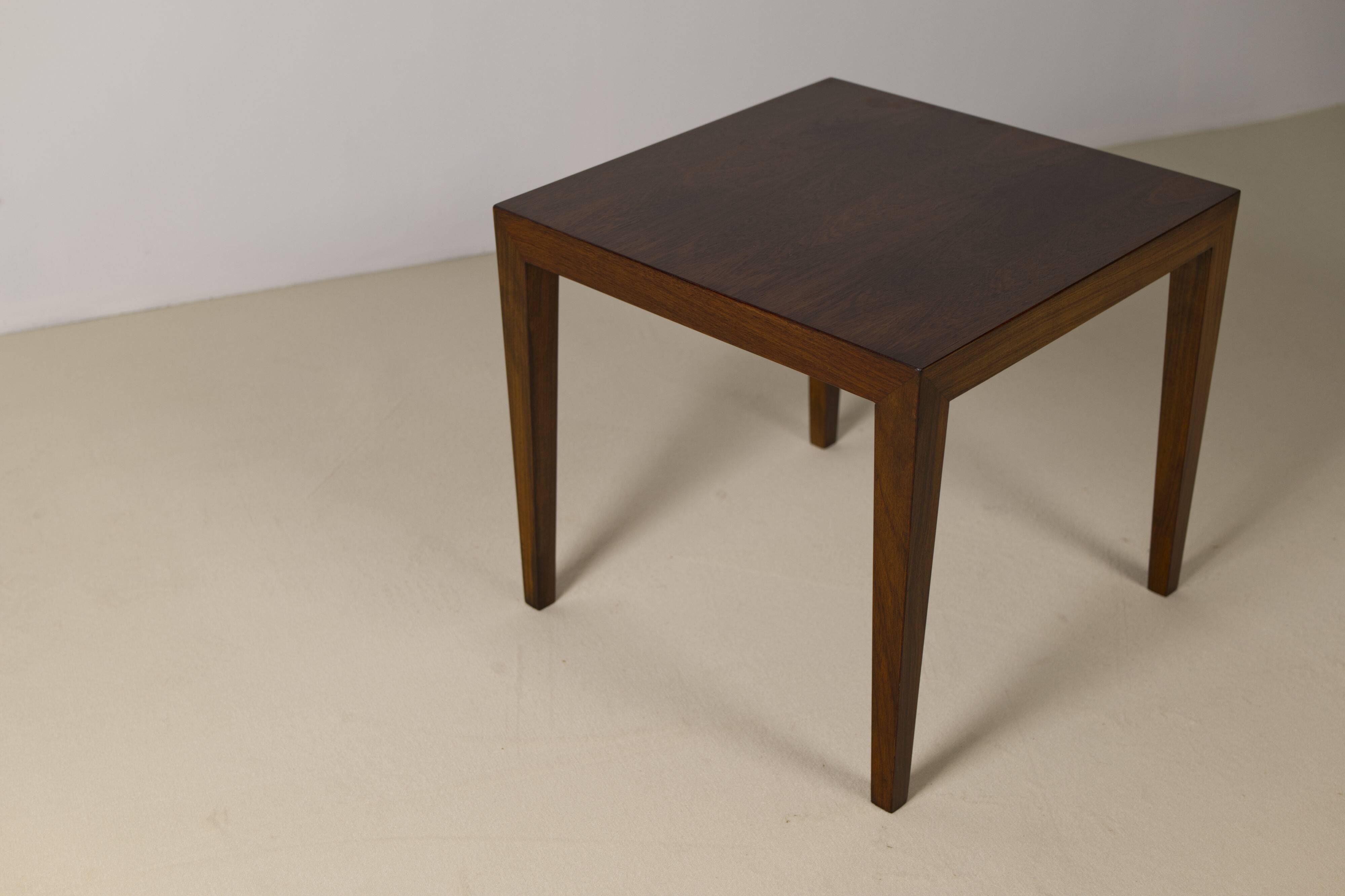 Teak side table by Severin Hansen Jr., Haslev Møbelsnedkeri Denmark, 1960s