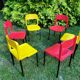 Série de 8 chaises design Pop année 1970-80