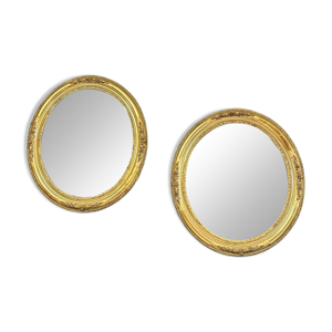 paire de miroirs oval
