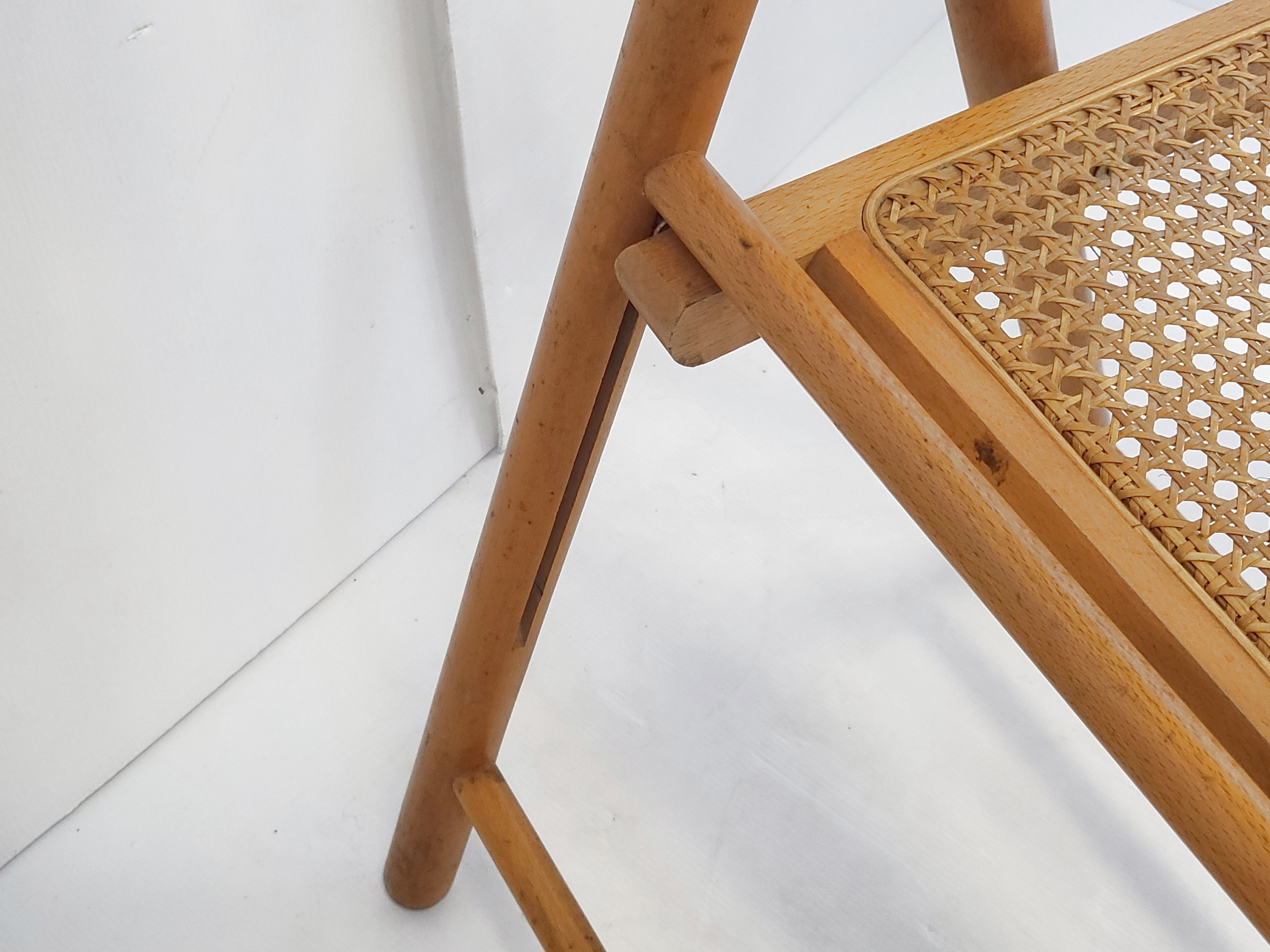 Paire de chaises pliantes vintage italiennes 1970