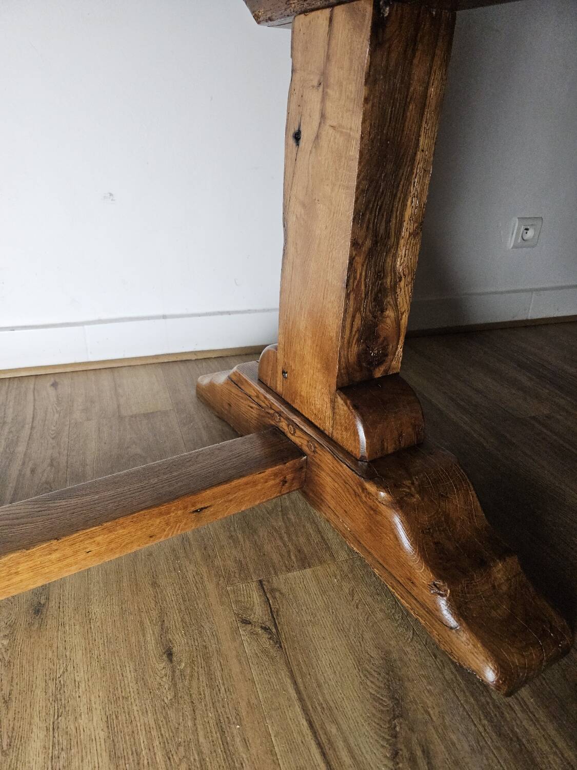 Authentic solid wood monastery table