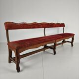 Unique early 20th century oak hall / dining bench
