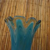 Blown glass vase in flower shape