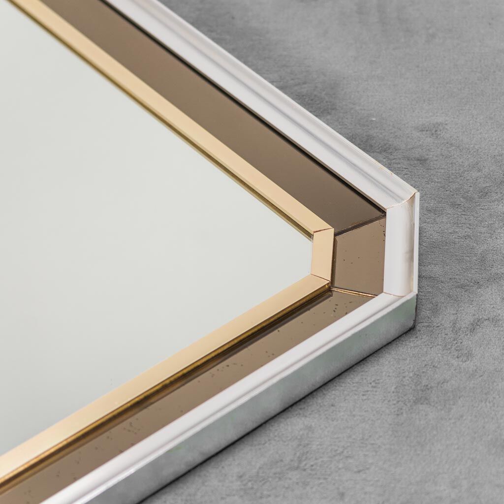 Wall mirror glass metal 70s vintage modern