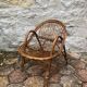 Vintage rattan children's armchair