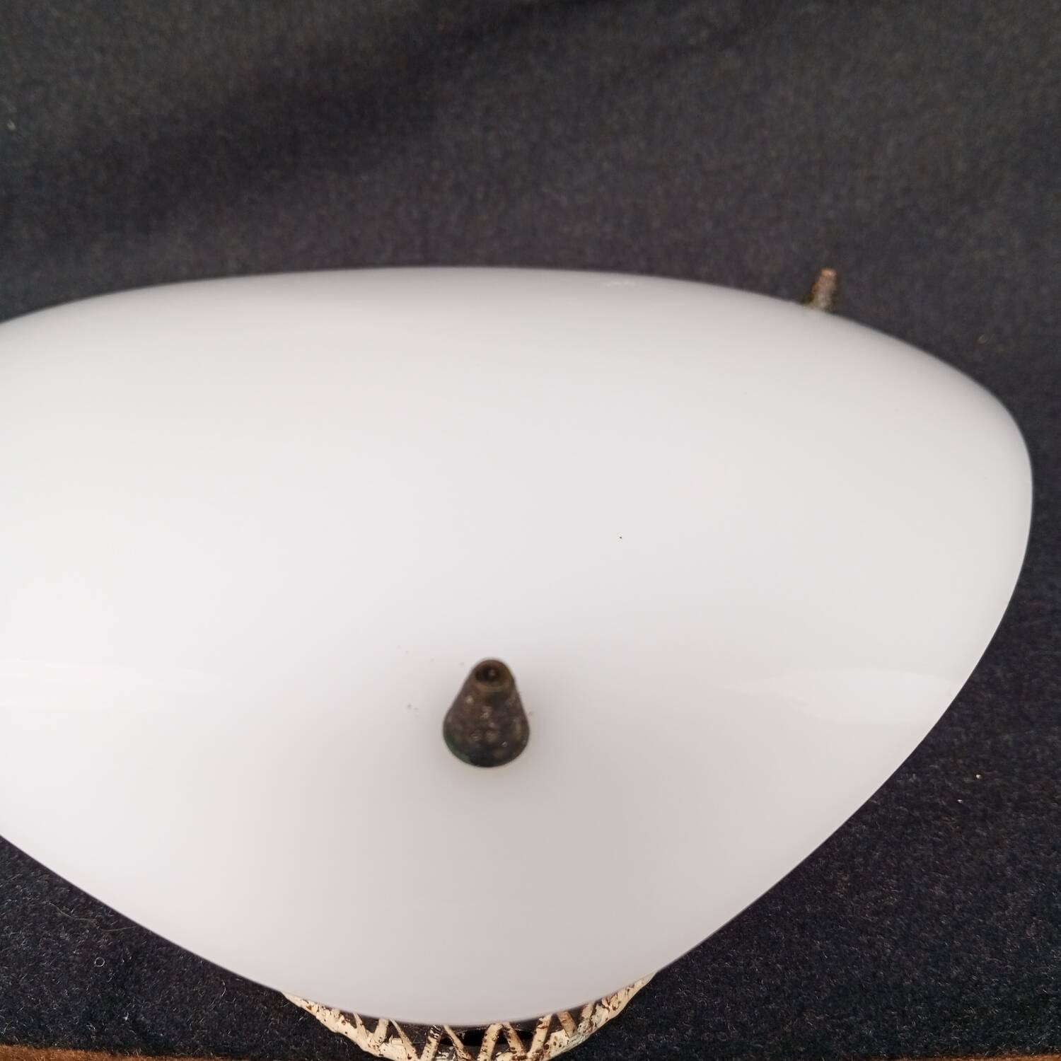 1950s ceiling light in metal and plexiglass