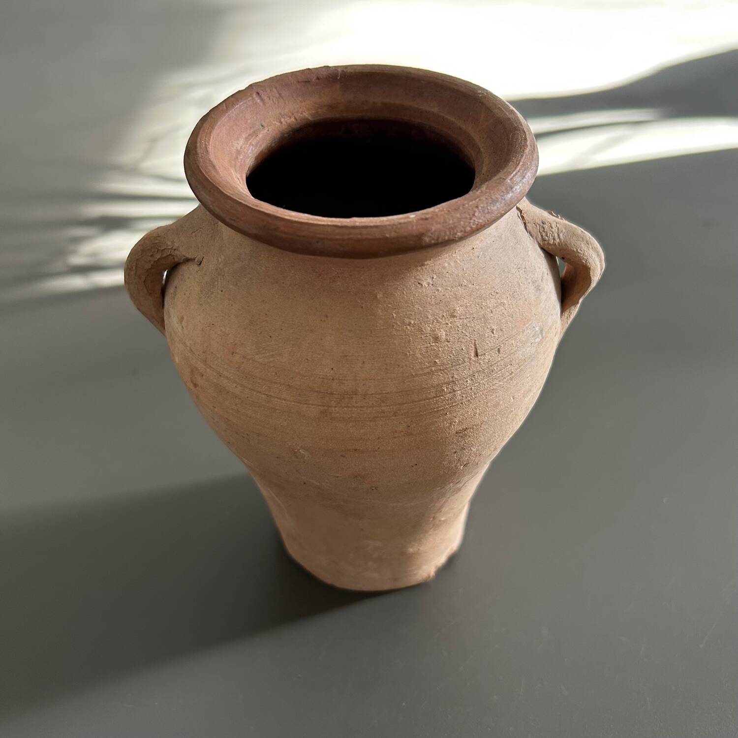 Raw terracotta jar