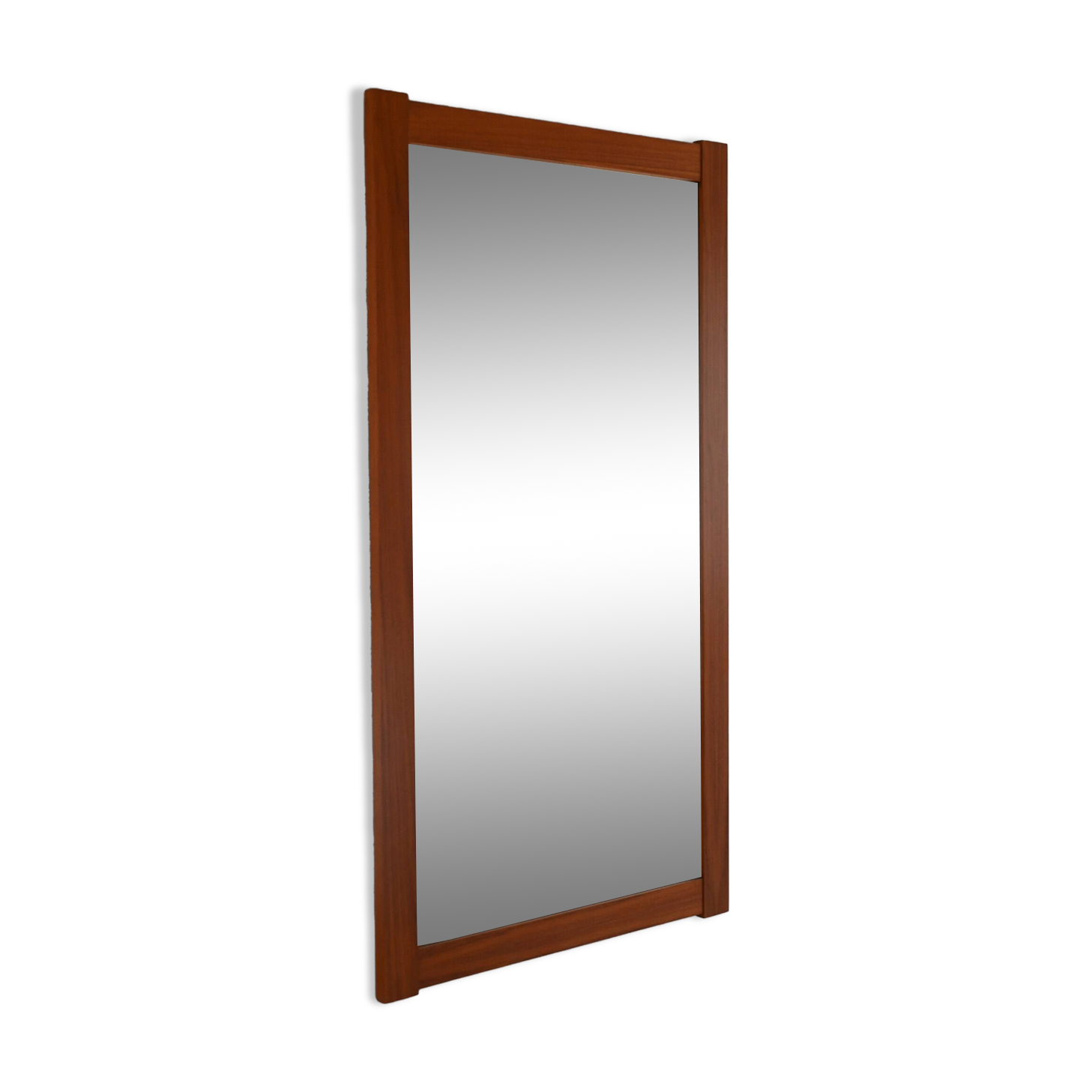 Scandinavian vintage teak mirror from 1960s