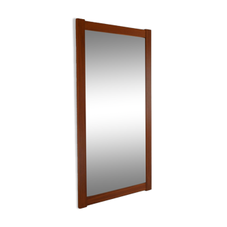 Miroir vintage scandinave en teck des années 1960