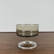 Set of 9 smoked glass champagne glasses, 1970
