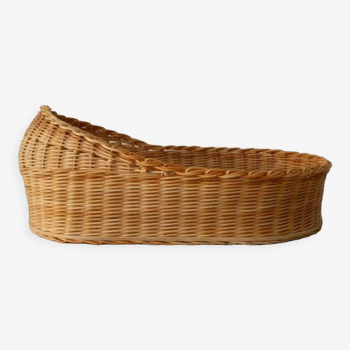 Wicker woven doll basket