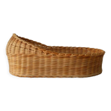 Wicker woven doll basket