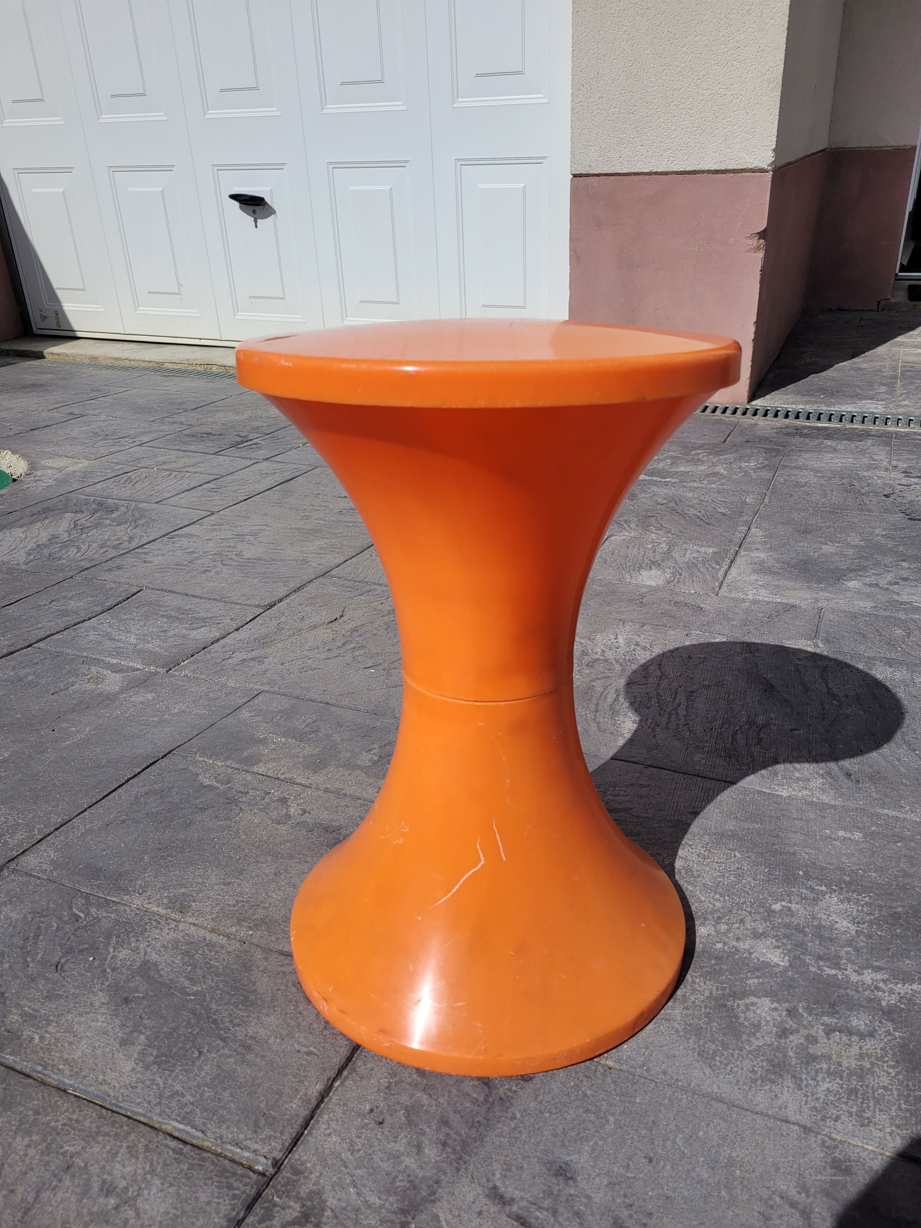 Orange Stamp Stool